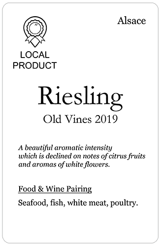 Riesling presentation tag