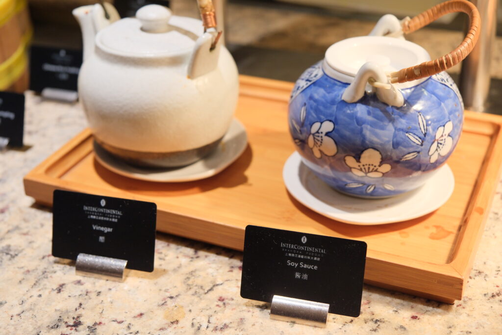 Personalised menus printed with Edikio Guest and used in the dining areas of the InterContinental Shanghai Pudong